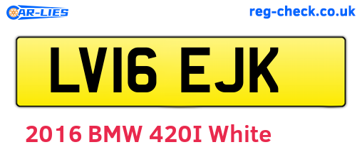 LV16EJK are the vehicle registration plates.