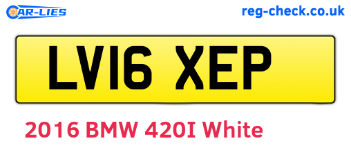 LV16XEP are the vehicle registration plates.