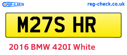M27SHR are the vehicle registration plates.
