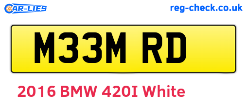 M33MRD are the vehicle registration plates.