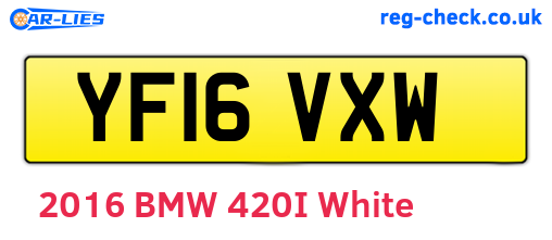 YF16VXW are the vehicle registration plates.