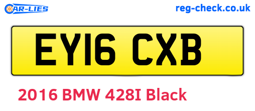 EY16CXB are the vehicle registration plates.