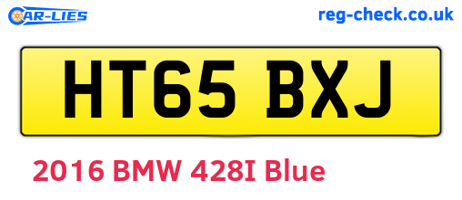 HT65BXJ are the vehicle registration plates.