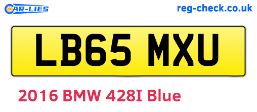 LB65MXU are the vehicle registration plates.