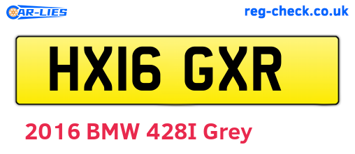 HX16GXR are the vehicle registration plates.