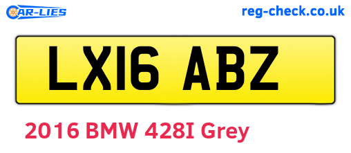 LX16ABZ are the vehicle registration plates.