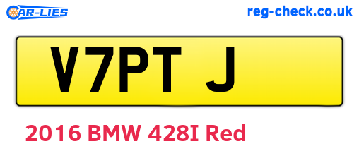 V7PTJ are the vehicle registration plates.