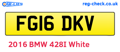 FG16DKV are the vehicle registration plates.