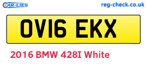 OV16EKX are the vehicle registration plates.