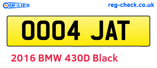 OO04JAT are the vehicle registration plates.