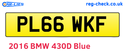 PL66WKF are the vehicle registration plates.