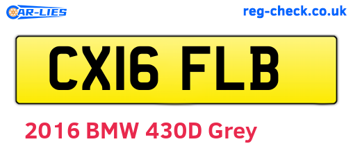 CX16FLB are the vehicle registration plates.
