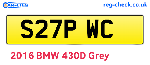 S27PWC are the vehicle registration plates.