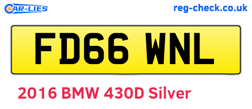 FD66WNL are the vehicle registration plates.