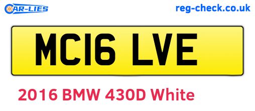 MC16LVE are the vehicle registration plates.