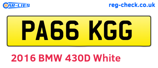 PA66KGG are the vehicle registration plates.