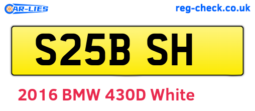 S25BSH are the vehicle registration plates.
