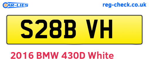 S28BVH are the vehicle registration plates.