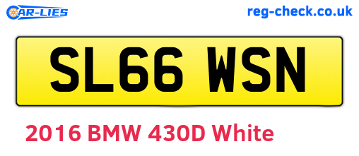 SL66WSN are the vehicle registration plates.