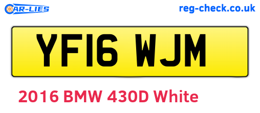 YF16WJM are the vehicle registration plates.