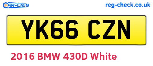 YK66CZN are the vehicle registration plates.