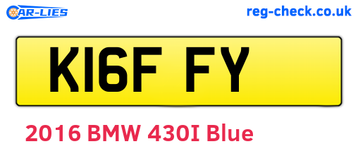 K16FFY are the vehicle registration plates.