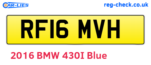 RF16MVH are the vehicle registration plates.