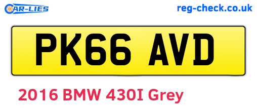 PK66AVD are the vehicle registration plates.