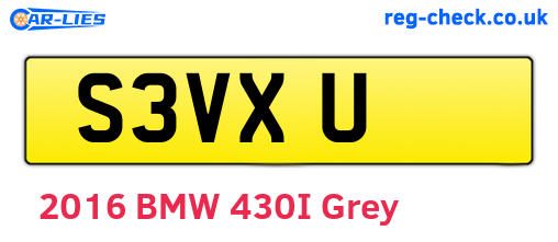 S3VXU are the vehicle registration plates.