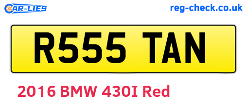 R555TAN are the vehicle registration plates.