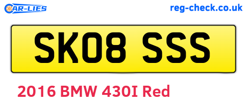 SK08SSS are the vehicle registration plates.