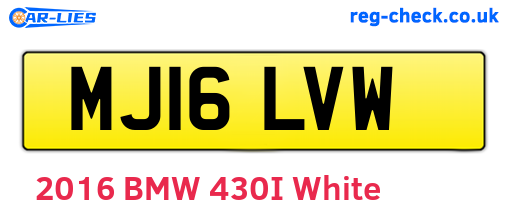 MJ16LVW are the vehicle registration plates.