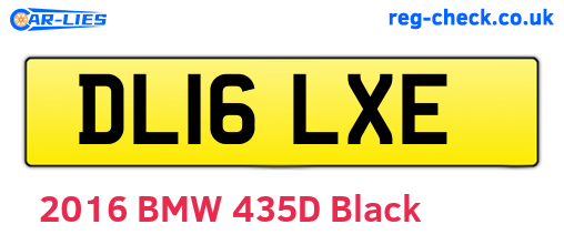 DL16LXE are the vehicle registration plates.
