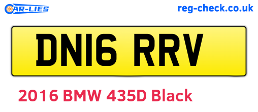 DN16RRV are the vehicle registration plates.