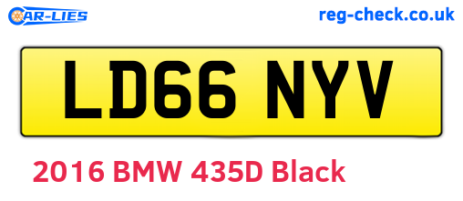 LD66NYV are the vehicle registration plates.