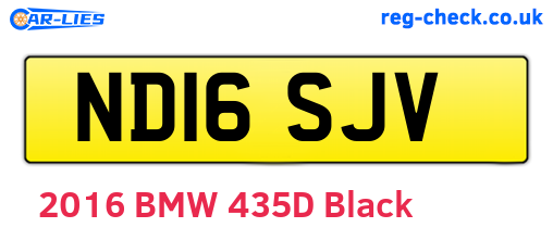 ND16SJV are the vehicle registration plates.