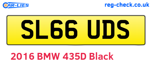 SL66UDS are the vehicle registration plates.