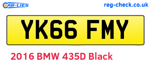 YK66FMY are the vehicle registration plates.