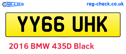 YY66UHK are the vehicle registration plates.