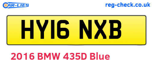 HY16NXB are the vehicle registration plates.