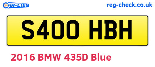 S400HBH are the vehicle registration plates.