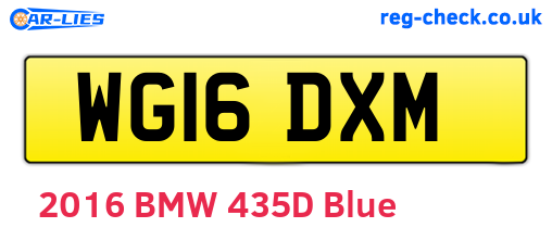 WG16DXM are the vehicle registration plates.