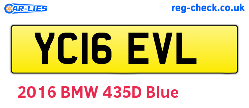 YC16EVL are the vehicle registration plates.