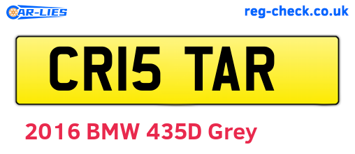 CR15TAR are the vehicle registration plates.
