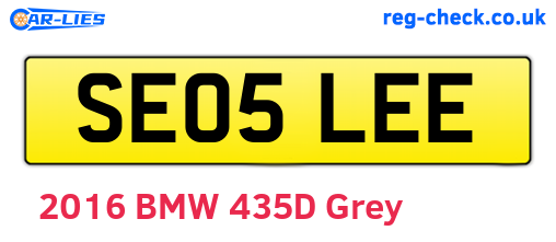 SE05LEE are the vehicle registration plates.
