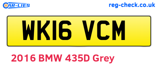 WK16VCM are the vehicle registration plates.