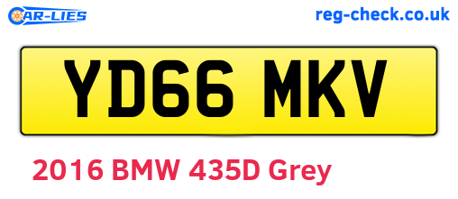 YD66MKV are the vehicle registration plates.