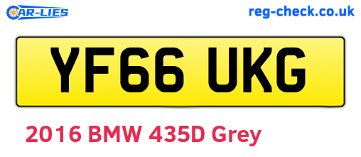 YF66UKG are the vehicle registration plates.
