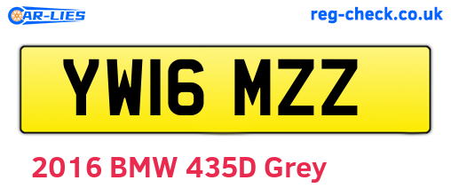 YW16MZZ are the vehicle registration plates.