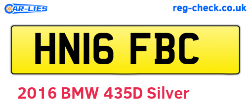 HN16FBC are the vehicle registration plates.